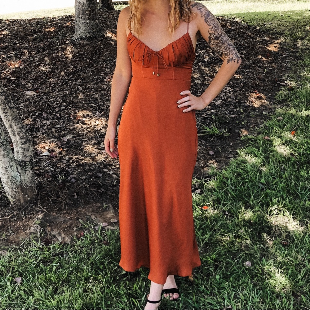 Rust Orange Dress